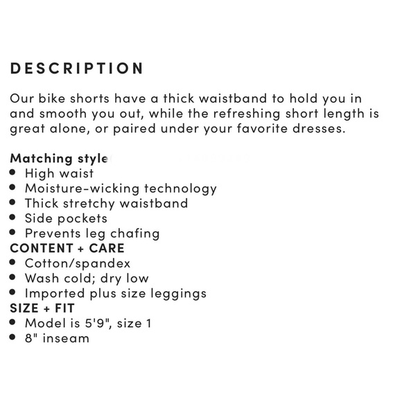 Torrid Women’s Plus Size Black Floral Wicking Bike Short Size 1X - Picture 6 of 12